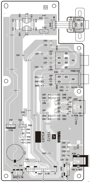 [YAM-P45-JK] Carte jack pour Yamaha P45