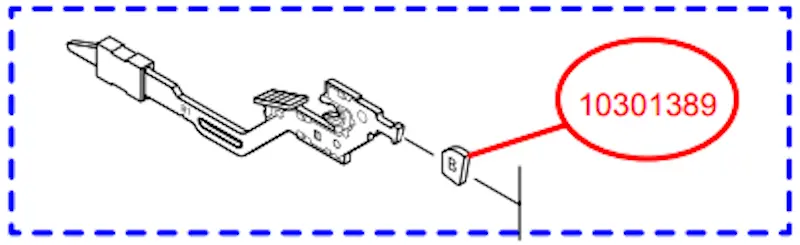 Rubber articulation touche noire Casio (pack de 10)