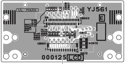 Carte connexion LCD pour piano Yamaha P515